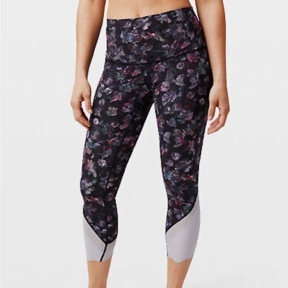 LULULEMON | Wunder Under Floral Crop 21” Leggings - Picture 1 of 9
